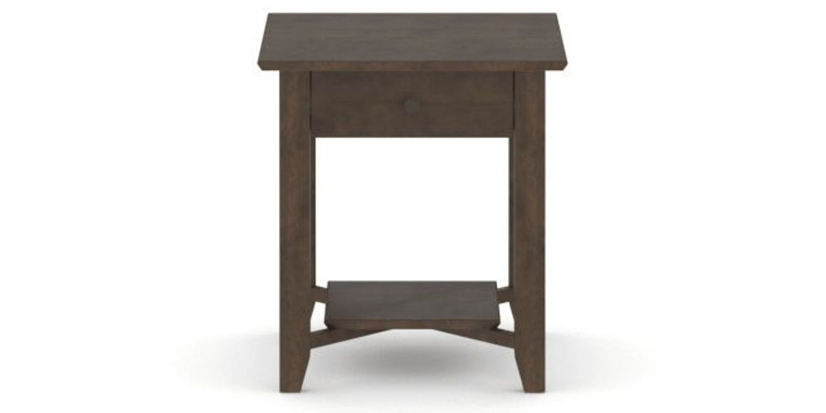 Canadel Accent Rectangular End Table 2422 EJ in 29 Hazelnut Washed, side view