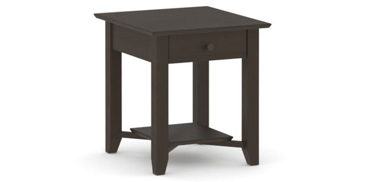 Canadel Accent Rectangular End Table 2422 EJ in 59 Davy's Grey, three-quarter view