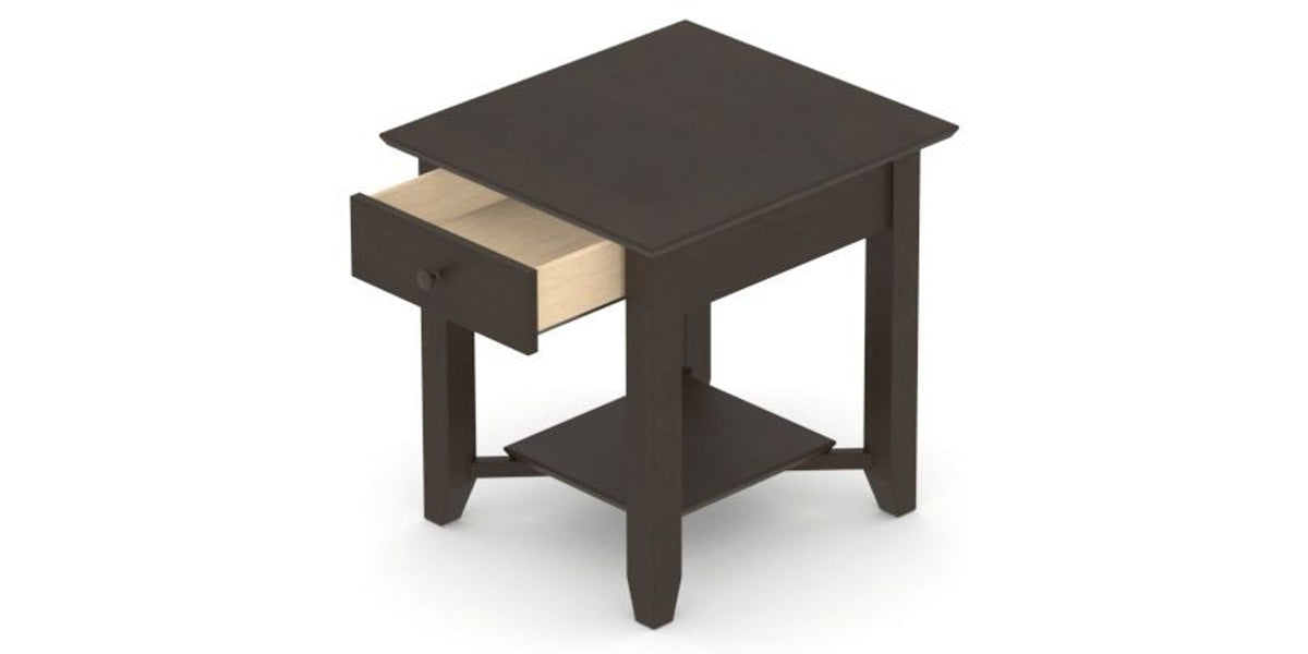Canadel Accent Rectangular End Table 2422 EJ in 59 Davy's Grey, view from above