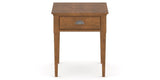 Canadel Accent Rectangular End Table 2721 in Oak Washed Birch with Matte Finish, side view