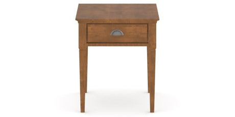 Canadel Accent Rectangular End Table 2721 in Oak Washed Birch with Matte Finish, side view