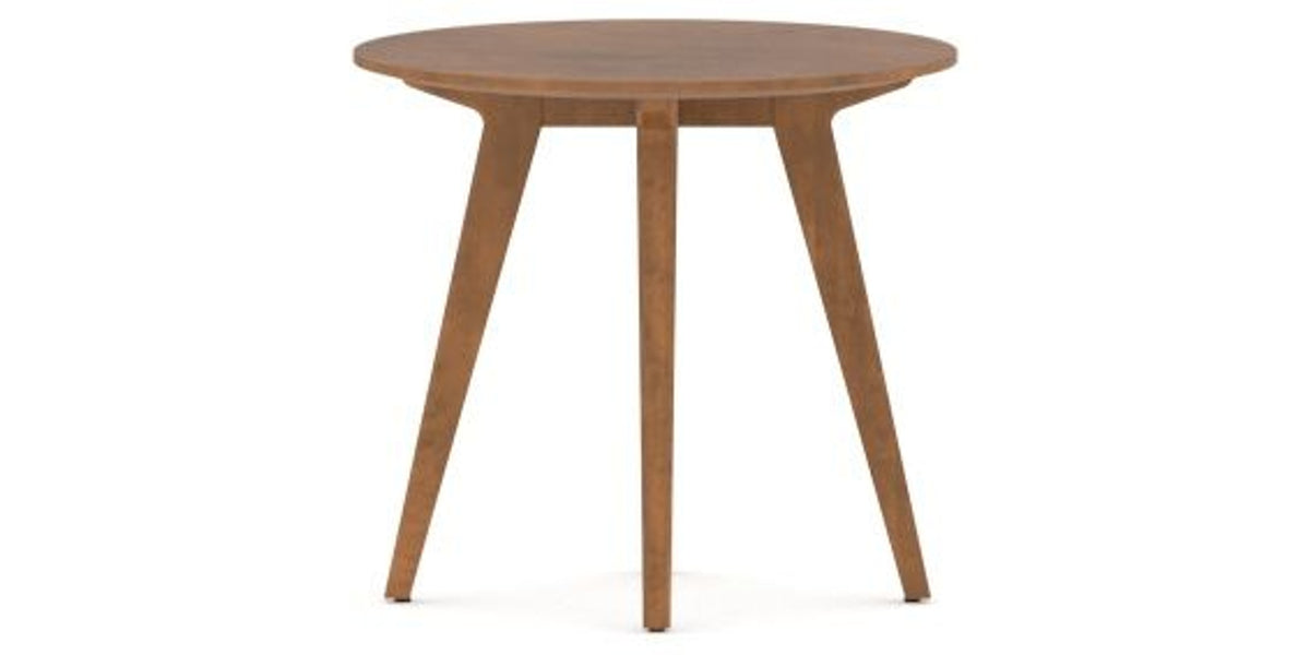 Canadel Accent Round End Table 2222 in Oak Washed Birch with Matte Finish, side view
