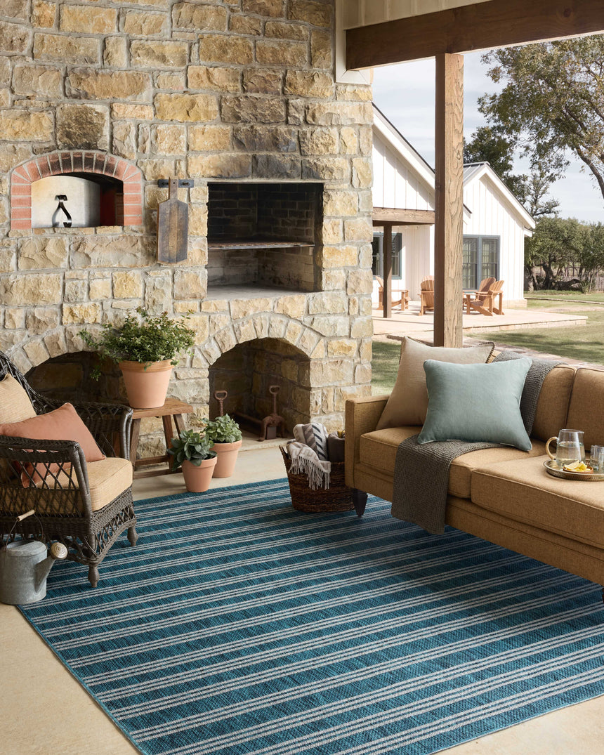 Easton Rug 04 | Teal / Fog