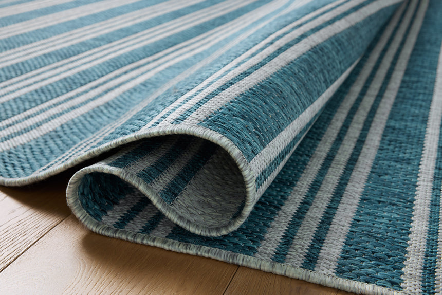 Easton Rug 04 | Teal / Fog