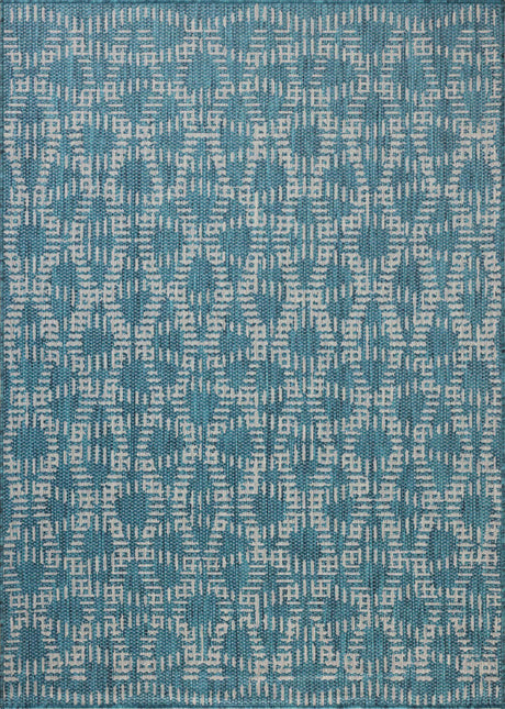 Easton Rug 10 | Fog / Teal