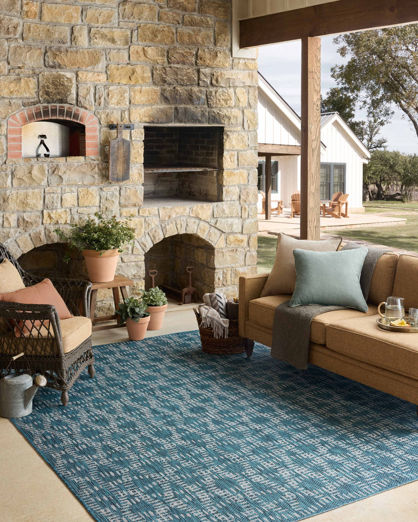 Easton Rug 10 | Fog / Teal