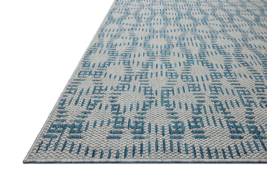 Easton Rug 10 | Fog / Teal