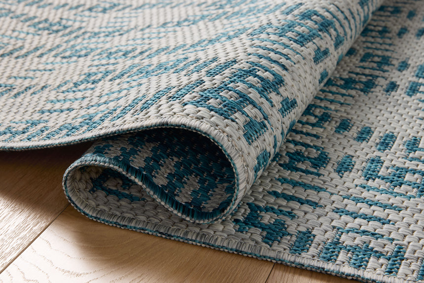 Easton Rug 10 | Fog / Teal