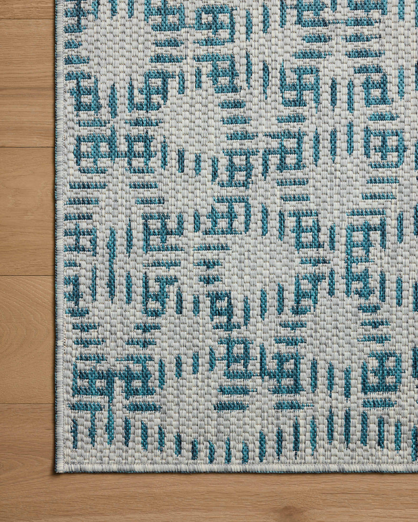 Easton Rug 10 | Fog / Teal