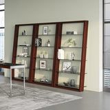 BDi Eileen 5166 Leaning Book Shelf in Chocolate Stained Walnut, in a room setting