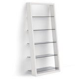 BDi Eileen 5166 Leaning Book Shelf in Satin White, on white
