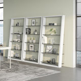 BDi Eileen 5166 Leaning Book Shelf in Satin White, in a room setting