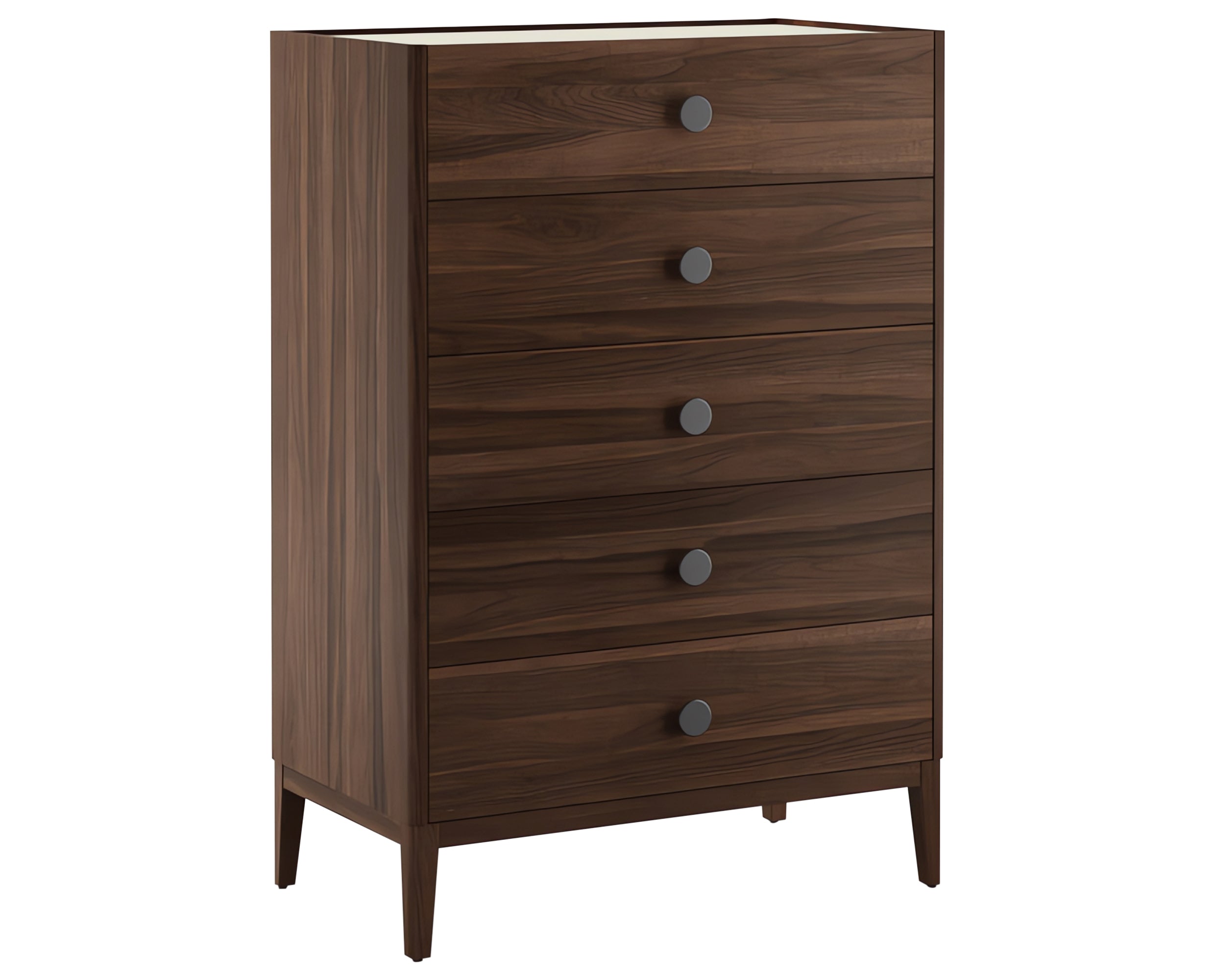 Havana on Walnut with Sand Glass and Charcoal Handles | Mobican Ema High Chest | Valley Ridge Furniture