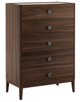 Havana on Walnut with Sand Glass and Charcoal Handles | Mobican Ema High Chest | Valley Ridge Furniture