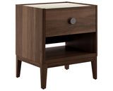 Havana on Walnut with Sand Glass and Charcoal Handles | Mobican Ema Night Table | Valley Ridge Furniture