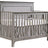 Owl Brushed Oak with Fog Fabric | Emerson 5-in-1 Convertible Crib w/Fog Upholstered Headboard Panel | Valley Ridge Furniture