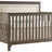 Sugar Cane Brushed Oak with Talc Fabric | Emerson 5-in-1 Convertible Crib w/Talc Upholstered Headboard Panel | Valley Ridge Furniture