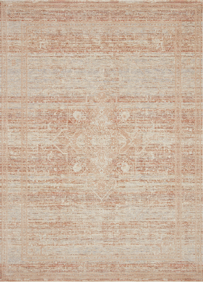 Faye Rug 08 | Terracotta / Sky