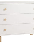 White Laminate and Natural Laminate with Natural Wood | Bjorn Crib & Dresser Set | Valley Ridge Furniture