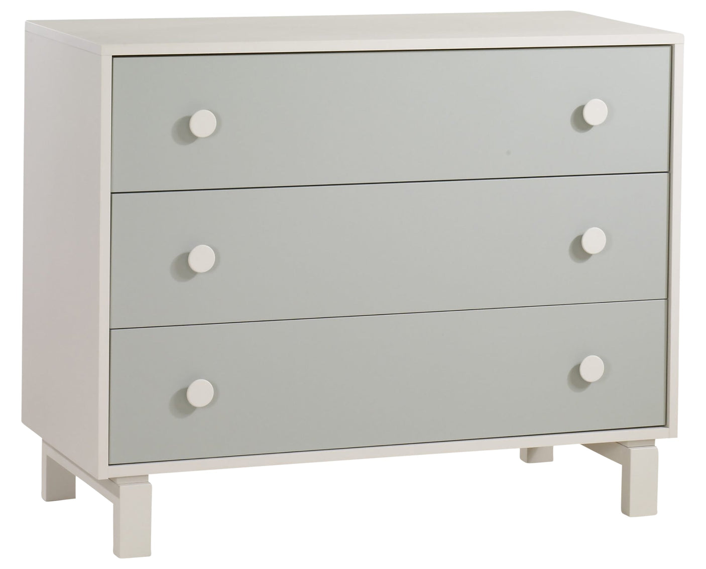 Latte Laminate and Sage Laminate with Latte Wood | Bjorn Crib & Dresser Set | Valley Ridge Furniture