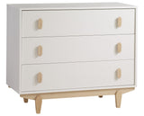 White Laminate and Natural Laminate with Natural Wood | Tate Crib & Dresser Set | Valley Ridge Furniture