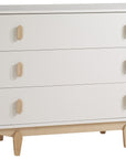 White Laminate and Natural Laminate with Natural Wood | Tate Crib & Dresser Set | Valley Ridge Furniture