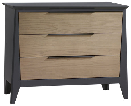 Graphite Birch with Natural Wheat Birch | Flexx Premium 3 Drawer XL Dresser | Valley Ridge Furniture