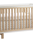 White Wood with Natural Wood | Bjorn Crib & Dresser Set | Valley Ridge Furniture