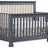 Graphite Birch with Talc Fabric | Taylor 5-in-1 Convertible Crib w/Upholstered Headboard Panel | Valley Ridge Furniture
