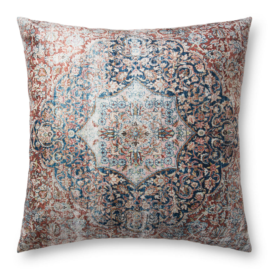 Medallion Red / Navy Floor Pillow