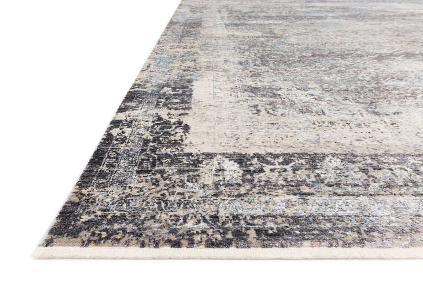 Franca Rug 03 | Charcoal / Sky