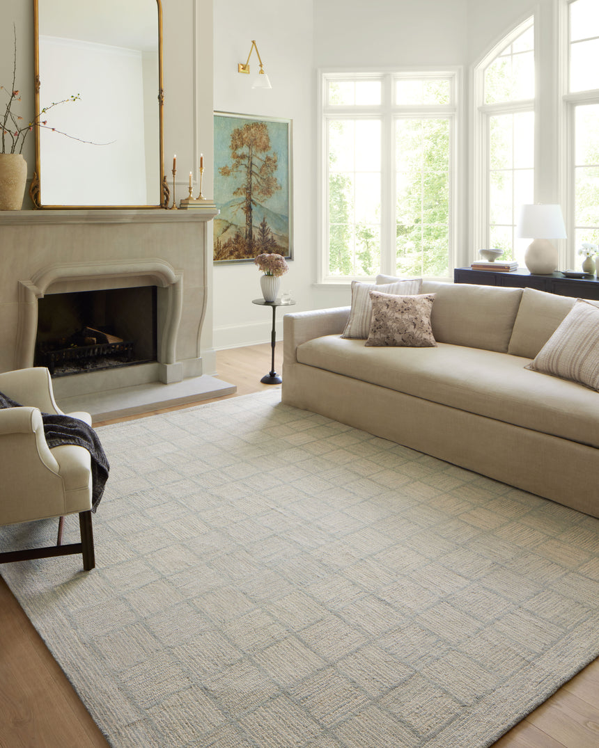 Francis Rug 03 | Silver / Sky