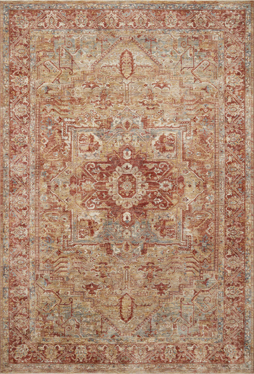 Gaia Rug 01 | Gold / Brick