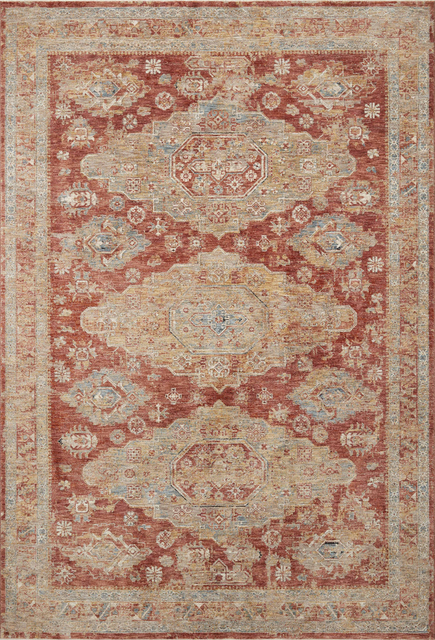 Gaia Rug 02 | Gold / Brick
