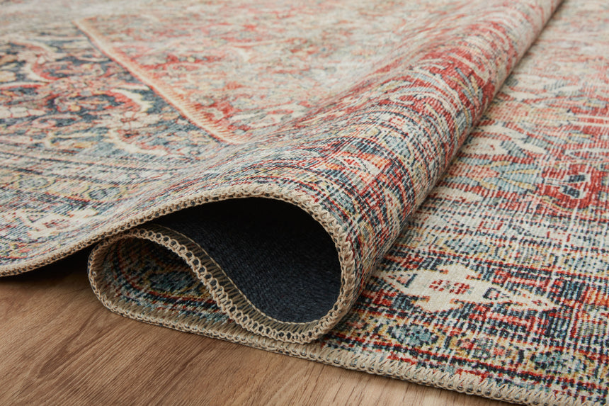 Georgie Rug 01 | Red / Navy