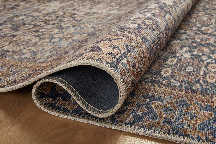 Georgie Rug 05 | Denim / Spice