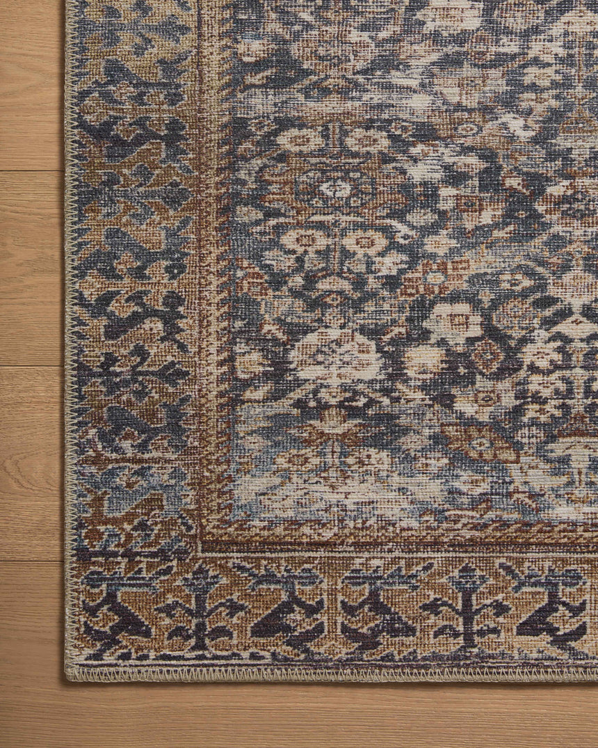 Georgie Rug 05 | Denim / Spice