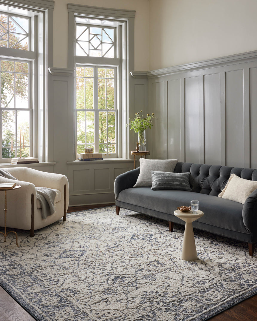Gigi Rug 02 | Ivory / Blue