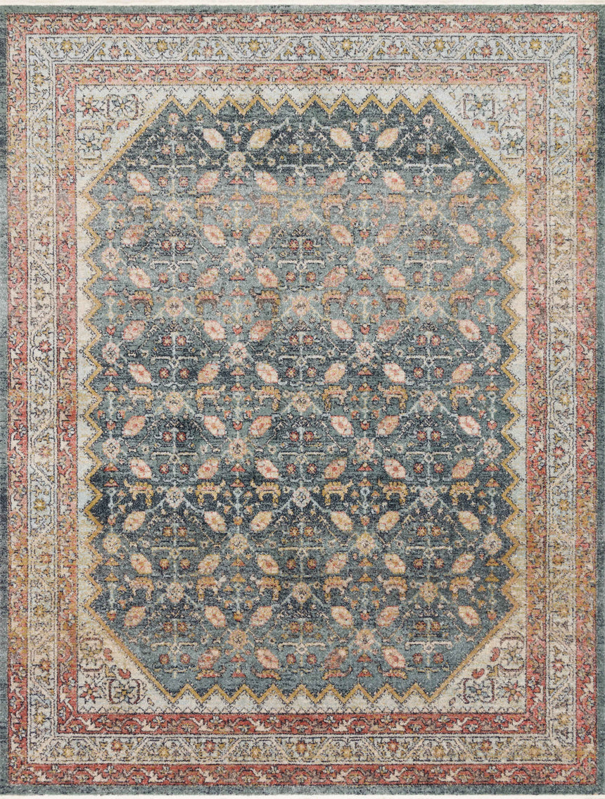 Graham Rug 01 | Blue / Persimmon