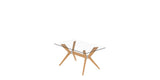 Canadel Downtown Fjord Dining Table in Caramel Washed, Clear CL Glass, view from above