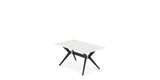 Canadel Downtown Fjord Dining Table in Peppercorn Washed, Snow WH Glass, view from above