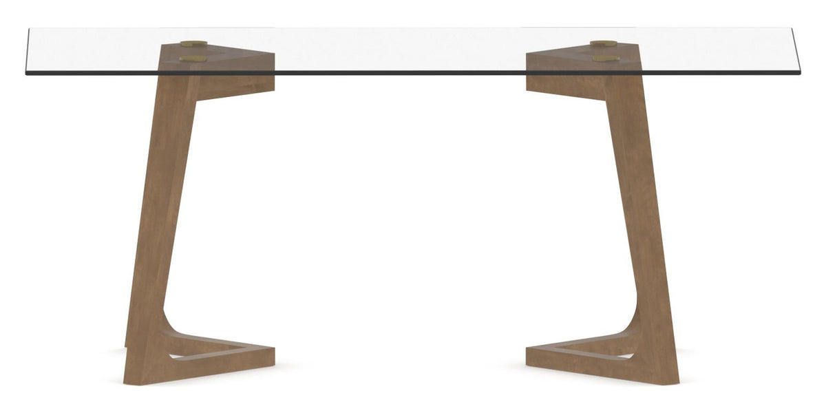 Canadel Modern Rectangular Dining Table 4072 with MN Base in Small Size, side view