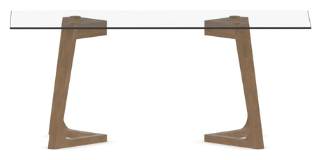 Canadel Modern Rectangular Dining Table 4072 with MN Base in Small Size, side view