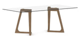 Canadel Modern Rectangular Dining Table 4072 with MN Base in Large Size, three-quarter view