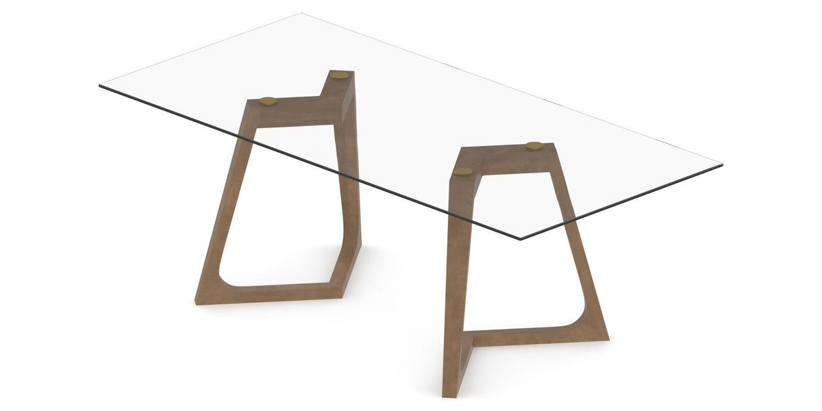 Canadel Modern Rectangular Dining Table 4072 with MN Base in Large Size, view from above
