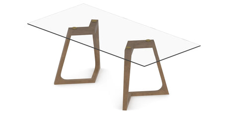 Canadel Modern Rectangular Dining Table 4072 with MN Base in Large Size, view from above