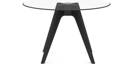 Canadel Downtown Round Dining Table with DQ Base in Medium Size, side view