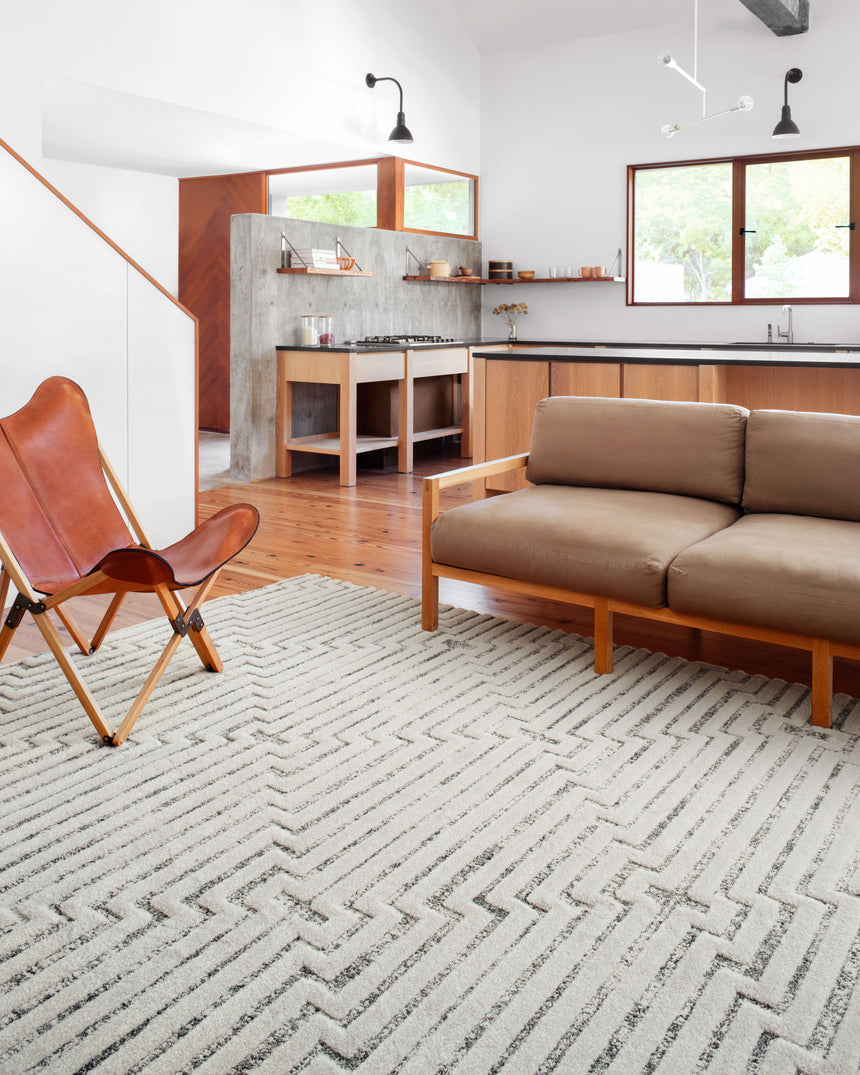 Hagen Rug 03 | White / Sky