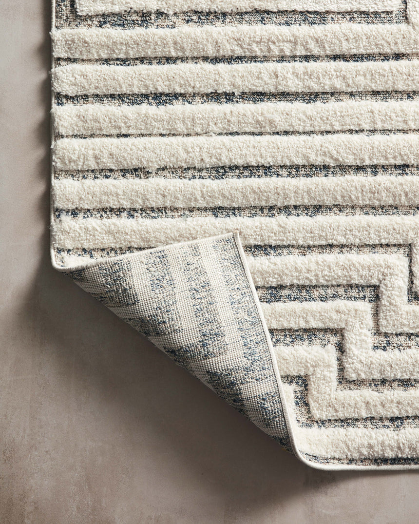 Hagen Rug 03 | White / Sky