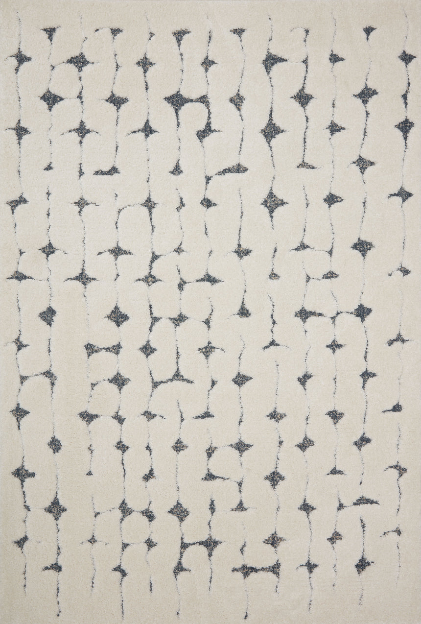 Hagen Rug 04 | White / Navy